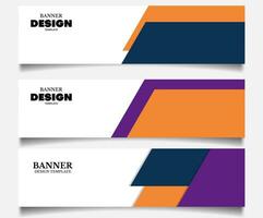 een set banners met drie ontwerpopties vector