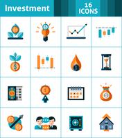 Investeringen Icons Set vector