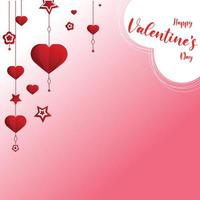 Valentijnsdag rood en roze postontwerp deel achttien vector