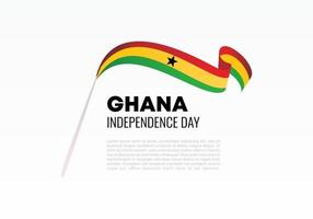 Ghana Onafhankelijkheidsdag achtergrond op 6 maart. vector