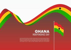 Ghana Onafhankelijkheidsdag achtergrond op 6 maart. vector