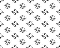 naadloze patroon van globe op witte achtergrond met mini doodle. vectorillustratie. vector