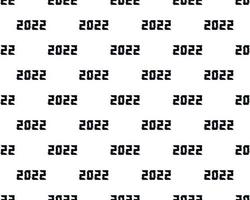 naadloos 2022 abstract patroon. repetitieve vectorillustratie van 2022 tekst op witte achtergrond. eps10. vector