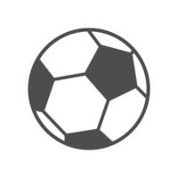 eenvoudig voetbal sport pictogram op witte achtergrond vector