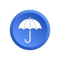 eenvoudig paraplupictogram voor het regenseizoen vector
