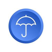 eenvoudig paraplupictogram voor het regenseizoen vector