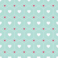 naadloos geometrisch patroon met harten. vintage achtergrond. vector illustratie