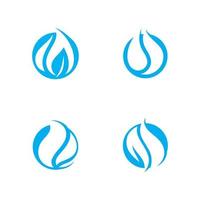 blauw waterdruppel logo pictogram vector ontwerp