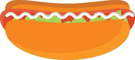platte pictogram hotdogs vector