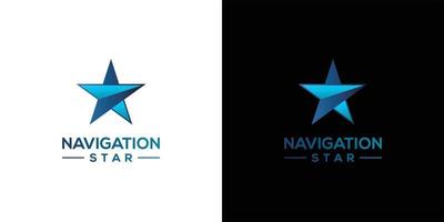 modern en cool sterlogo voor navigatie vector