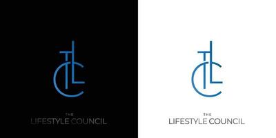 de eerste letter tlc logo-ontwerp modern en elegant 1 vector