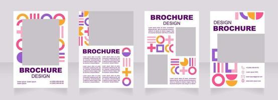 abstracte kunstwerken museum tentoonstelling blanco brochure lay-out ontwerp vector