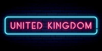 Verenigd Koninkrijk neon teken. vector