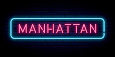 Manhattan neonreclame. vector