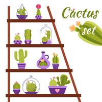 Cactus Plank Illustratie vector