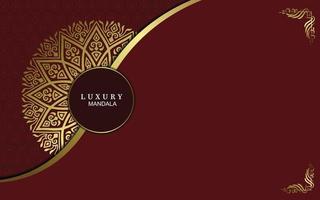 luxe gouden mandala sierlijke achtergrond voor bruiloft uitnodiging, boekomslag vector