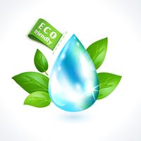 Ecologie symbool waterdruppel vector