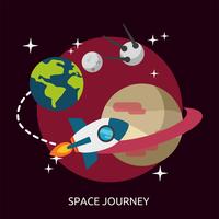 Space Journey Conceptuele afbeelding ontwerp vector