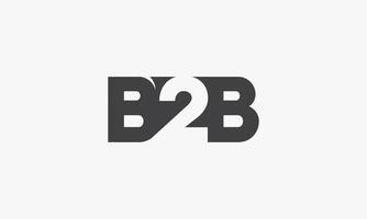 b2b-logo op witte achtergrond. vector