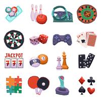 spel iconen set vector