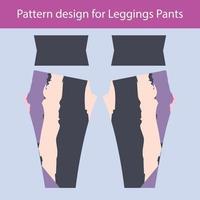 abstract patroonontwerp voor damesleggings broek gym mode vector