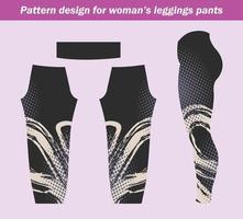 abstract patroonontwerp voor damesleggings broek gym mode vector