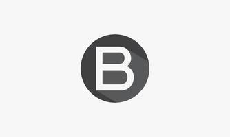 cirkel letter b met schaduw logo concept geïsoleerd op een witte achtergrond. vector
