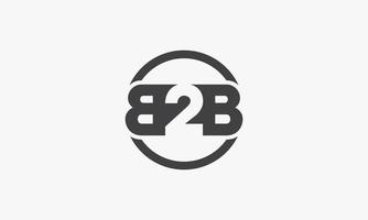 cirkel b2b brief logo concept geïsoleerd op een witte achtergrond. vector