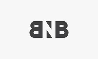 bnb brief logo geïsoleerd op een witte achtergrond. vector