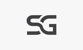 SG brief logo concept geïsoleerd op een witte achtergrond. vector