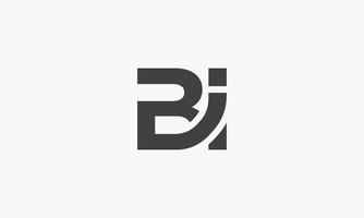 bi brief logo verbonden concept geïsoleerd op een witte achtergrond. vector