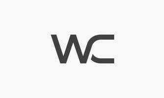 WC brief logo concept geïsoleerd op een witte achtergrond. vector