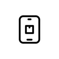 online mobiel ontwerp vector symbool online winkel, product, kartonnen doos, smartphone voor e-commerce