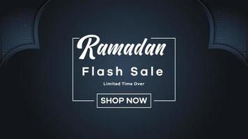 elegant ramadan flash-verkoopbannerontwerp met luxe gekleurde achtergrond vector