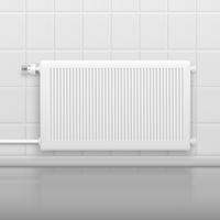 Hot Water Radiator Realistisch beeld vector