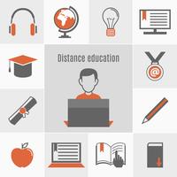 elearning icon set vector