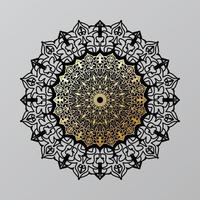 luxe sier Indisch mandala-ontwerp vector