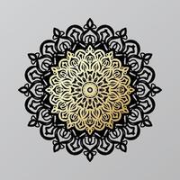 luxe sier Indisch mandala-ontwerp vector