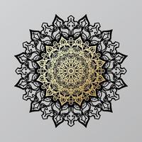 luxe sier Indisch mandala-ontwerp vector