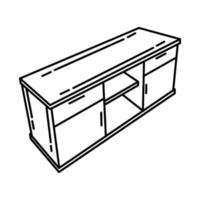 credenza icoon. doodle hand getrokken of schets pictogramstijl vector