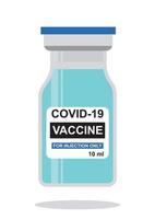 vaccinfles tegen covid-19. vectorillustratie van vaccinfles tegen covid-19 vector