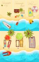 Zomervakantie Posters Set vector