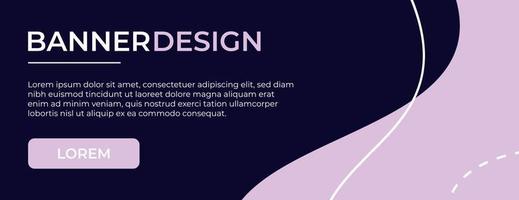 paars bannerontwerp. modern spandoeksjabloonontwerp met paarse kleur. banner voor omslag op sociale media, website en nog veel meer vector