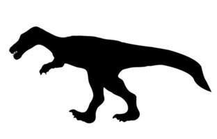 silhouet dinosaurus. zwarte vectorillustratie. vector