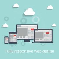 responsief webdesign icoon. vector illustratie