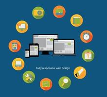 responsief webdesign icoon. vector illustratie