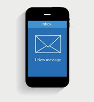 inbox mail platte concept vectorillustratie vector