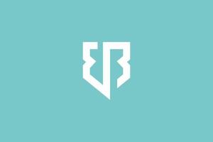 eb-logo ontwerp. abstracte letter eb in het schild met schone en moderne logo-stijl. vector illustratie