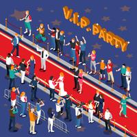 Vip partij isometrische illustratie vector