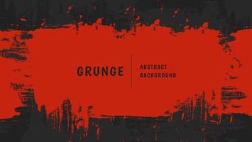 abstracte fel oranje frame grunge textuur op zwarte achtergrond vector